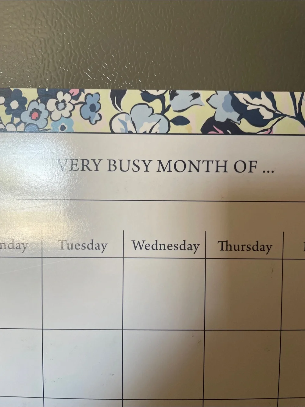 Vera Bradley Floral Magnetic Monthly Planner - Blue & Pink